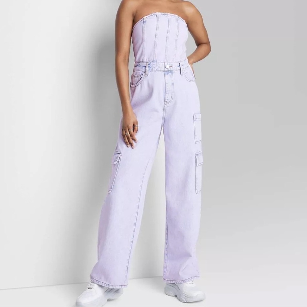 Strapless denim Jumpsuit